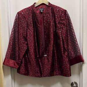 Dress Barn Red Elegant Blazer 2 piece garment
